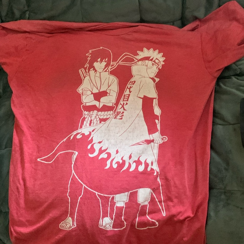red anime t shirt